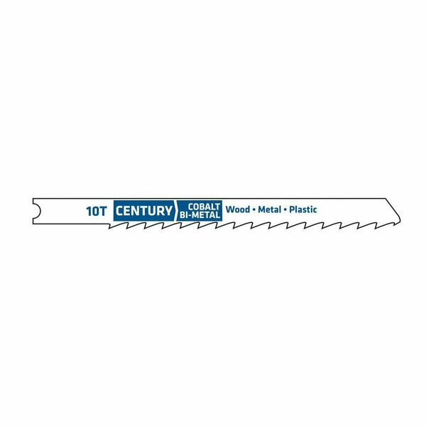 Century Drill & Tool Jig Saw Blade, 3-5/8 in L, 10 TPI, HSS Cutting Edge 6210